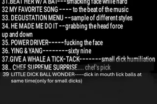 THE MENU🤩AN AMAZING EXPERIENCE 😜🍌 AVAILABLE after 3 💋 - Image 6