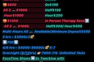 SPOIL ME😌BIRTHDAY MONTH🥳🥳New Pricing Menu⬇😋sᴇʀɪᴏᴜs ɪɴǫᴜɪʀɪᴇs ᴏɴʟʏ ᴘʀᴇʙᴏᴏᴋing REQUIRED $100 ᴅᴇᴘᴏsɪᴛ🗣 34&ʏᴏᴜɴɢᴇʀ$50 ғᴇᴇ - Image 6